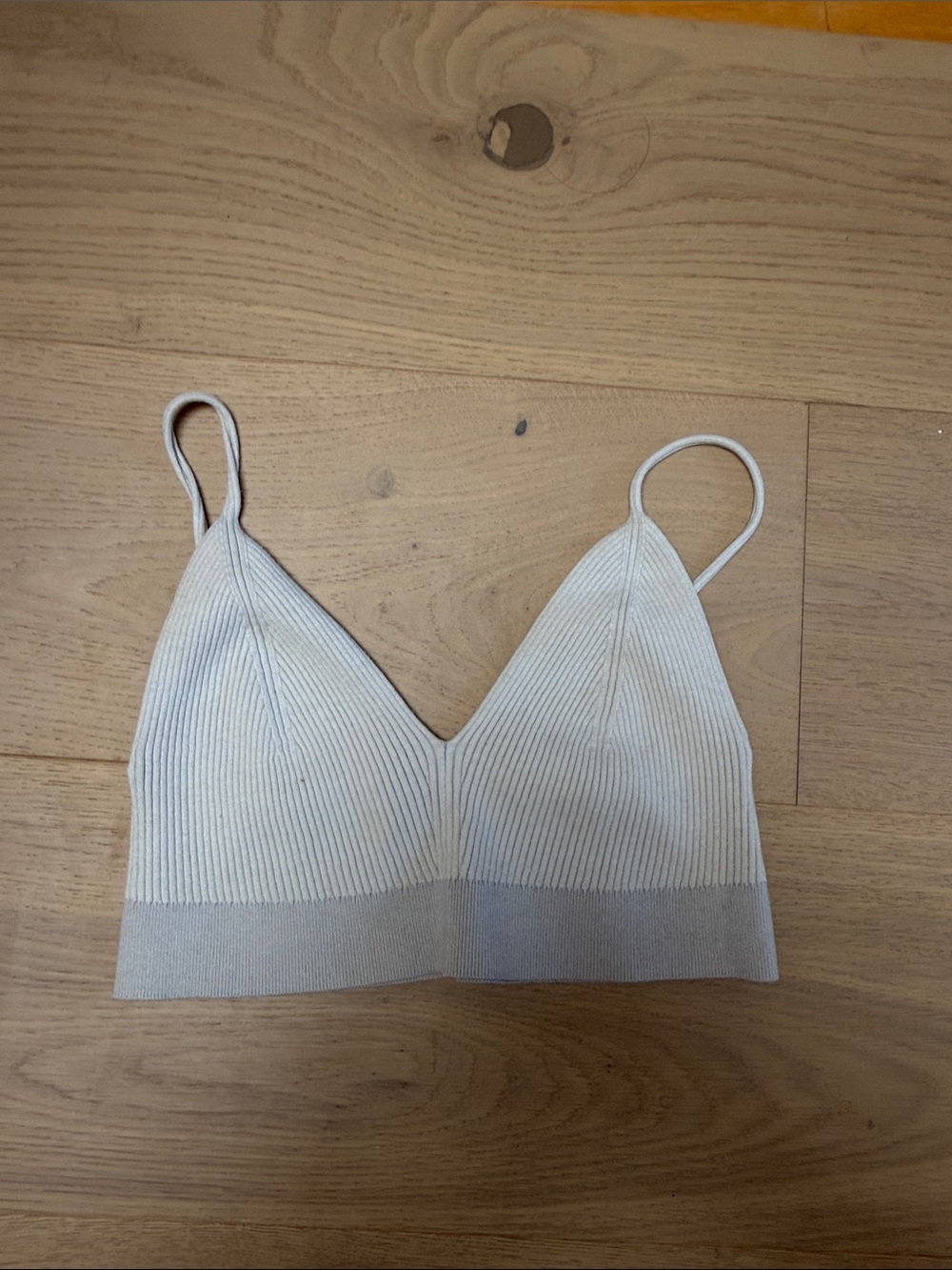 Seamless Ribbed Bralette - Cream